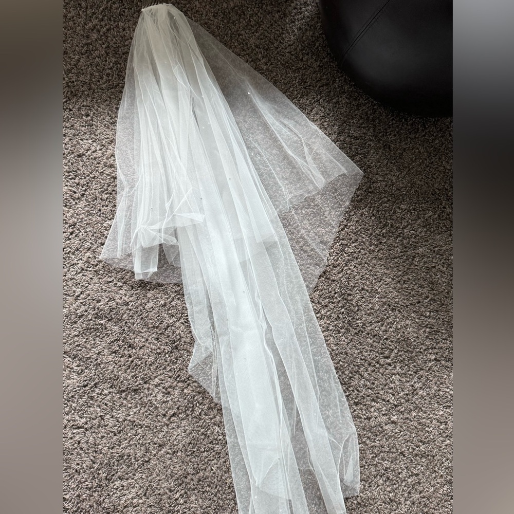 This is a beautiful, brand new, blusher wedding veil from Azazie - Picture 3 of 3